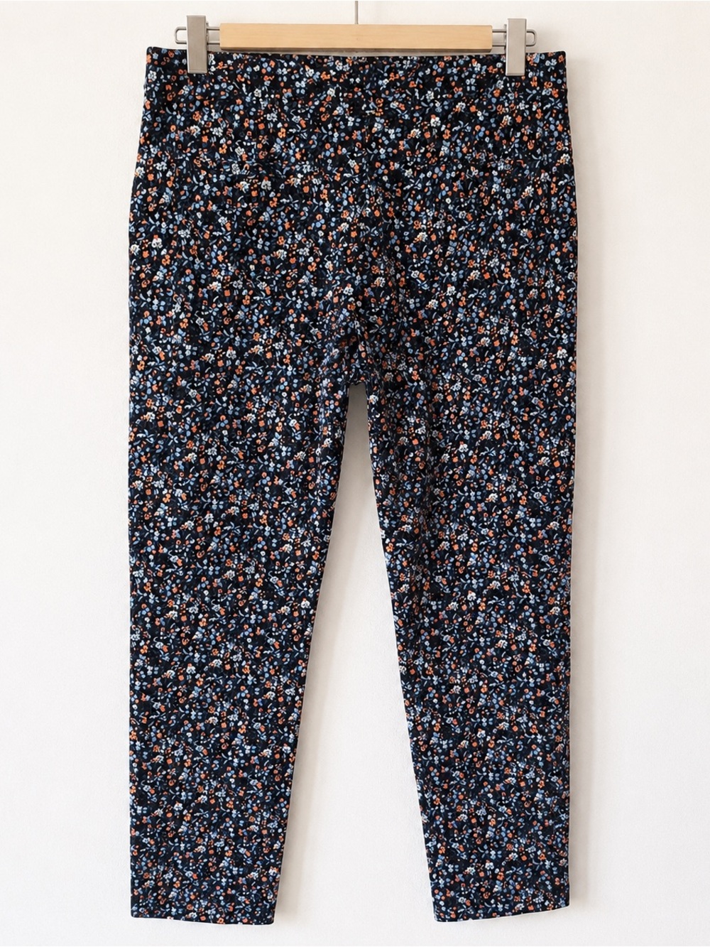 gap navy ditsy floral skinny ankle pants size 6 cottagecore teacher y2k preppy